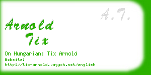 arnold tix business card